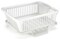 Heavy Duty 2-Piece Plastic Dish Drying Rack Set in White - Includes Large Dish Drainer, Attached Drainboard, and Utensil Cup Holders for Home Kitchen Countertop Organization